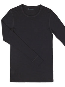 Joha Blouse merino wool men - Black