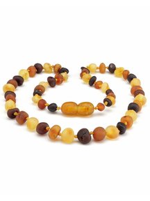 Amber Amber Kids Necklace 38 cm - Multi Colour Raw