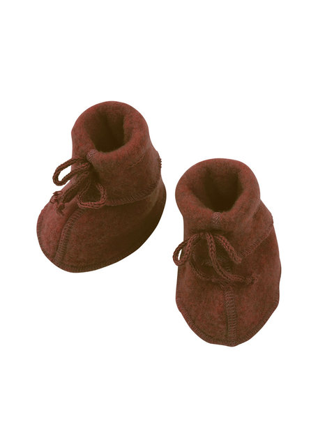 Engel Natur Wool Fleece Baby Booties - Cinnamon