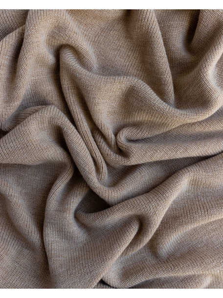 Hvid Merino wool blanket Felix - sand