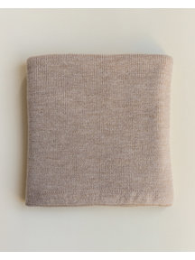 Hvid Merino wool blanket Felix - sand