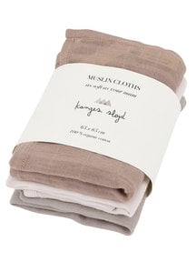 Konges Sløjd Muslin cloths 3-pack - rose dust Konges Sløjd Muslin cloths 3-pack - rose dust