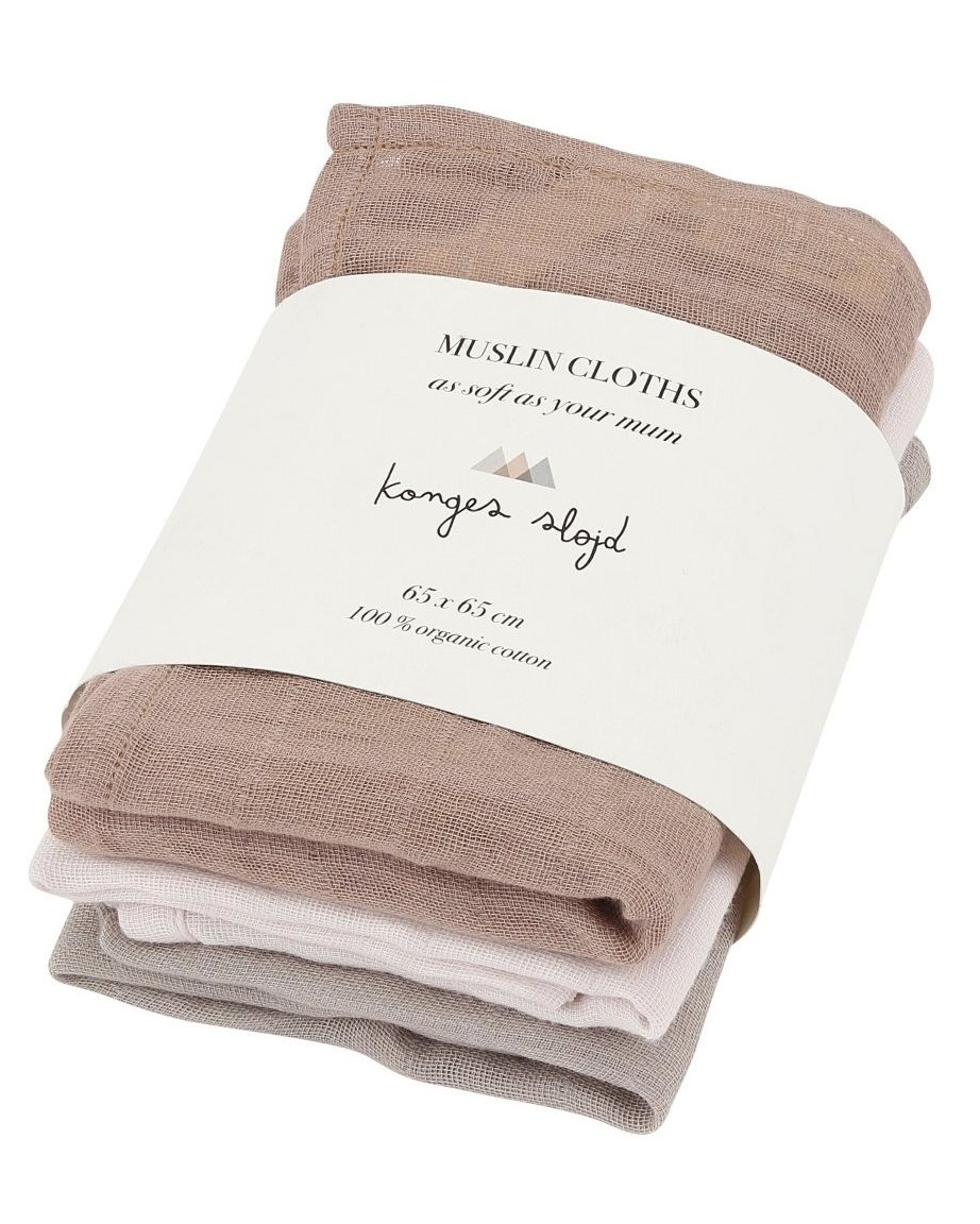 Muslin cloths 3-pack - lemon