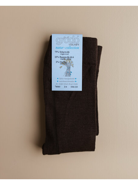 Grödo Tights Wool/Cotton - Dark Brown