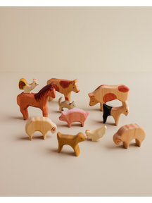 Handmade Set of farm animals - 11 pcs