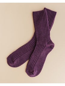 Joha Wool socks - eggplant