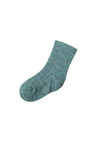 Joha Woolen rib socks kids - sage