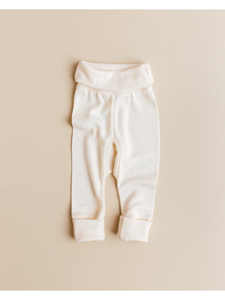 Unaduna Baby pants pointelle 2 in 1 feet wool/silk - munkki