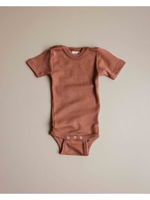 Unaduna X Engel Romper short sleeves - sienna clay