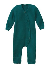 Disana Merino wool knitted overall - pacific