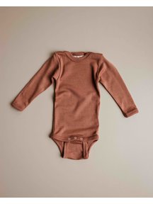 Unaduna X Engel Romper longsleeves -  sienna clay