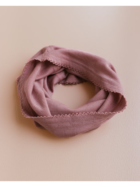 Unaduna Loop scarf wool/silk - cameo rose