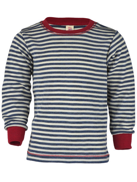 Engel Natur Sweater Fine Rib Wool - Blue