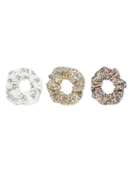 Konges Sløjd Scrunchie 3-pack - clochette/bleu/jardin