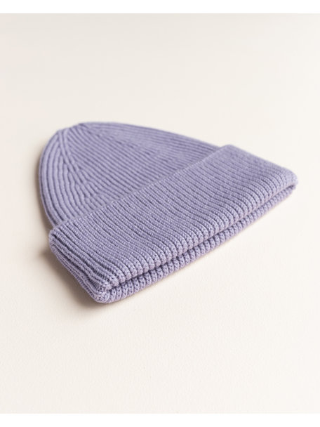 Hvid Beanie Fonzie - lilac