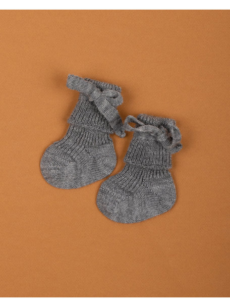 Hirsch Natur Newborn Socks Wool - Grey (Ziloen exclusive)