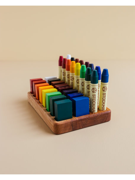 Handmade Holder for Stockmar beeswax blocks and crayons - 16 pcs