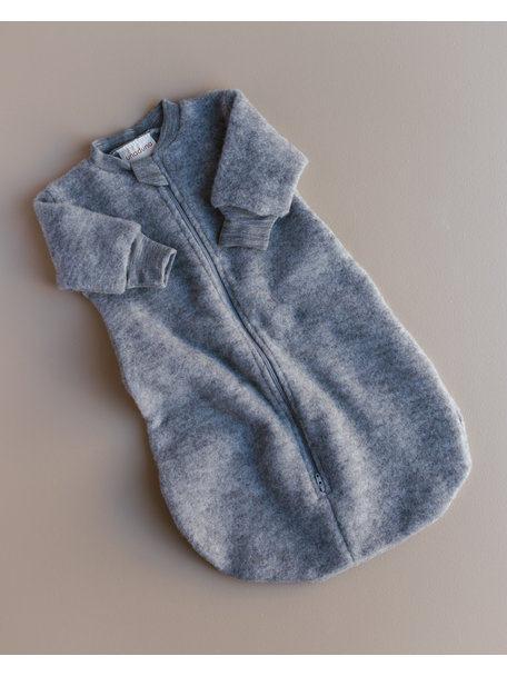 Unaduna X Engel Sleeping bag merino wool fleece - grey