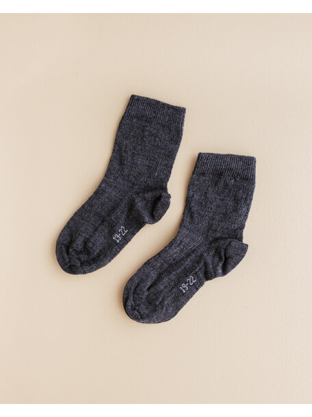 Joha Wool children's socks - anthracite