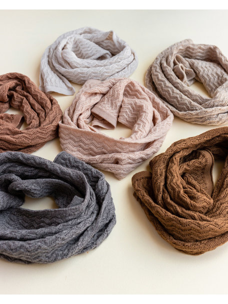 Hvid Merino wool scarf  Frederik - apricot