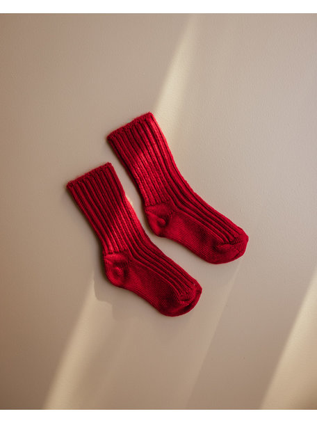 Joha Wool children's socks - red