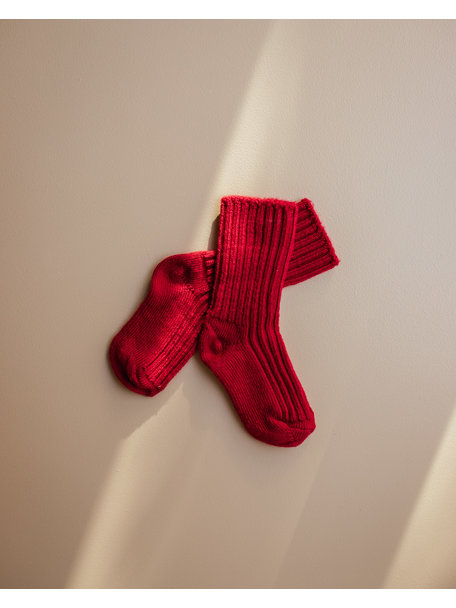 Joha Wool children's socks - red
