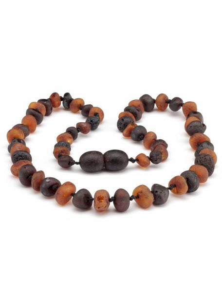 Amber Amber Kids Necklace 38 cm - Cherry/Cognac Raw