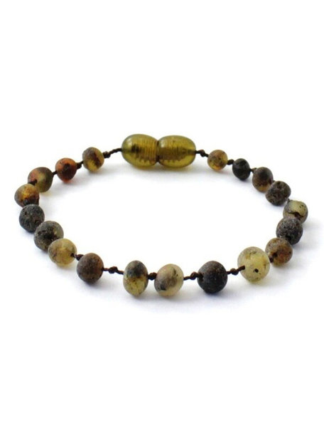 Amber Amber Baby Bracelet 14cm - olive raw