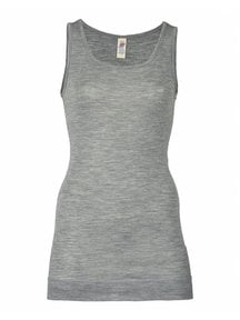 Engel Natur Sleeveless Vest Women Extra Long Wool/Silk - Grey