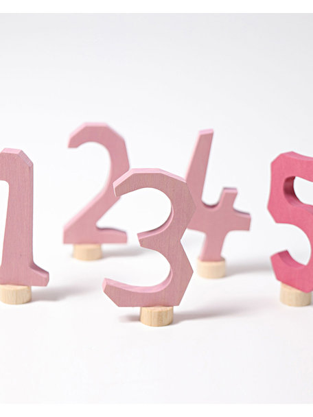 Grimm's Decorative Figure Set - Numbers 1-5 Pink