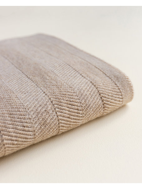 Hvid Merino wool blanket Freddie - sand