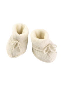 Engel Natur Wool Fleece Baby Booties - Natural