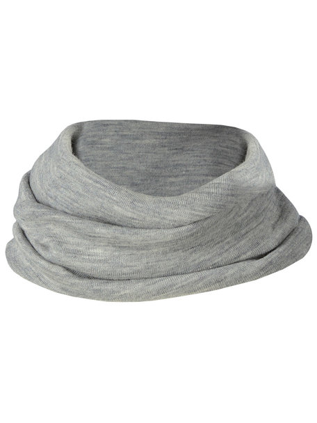 Engel Natur Fine Rib Loop Scarf Wool/Silk  - Grey