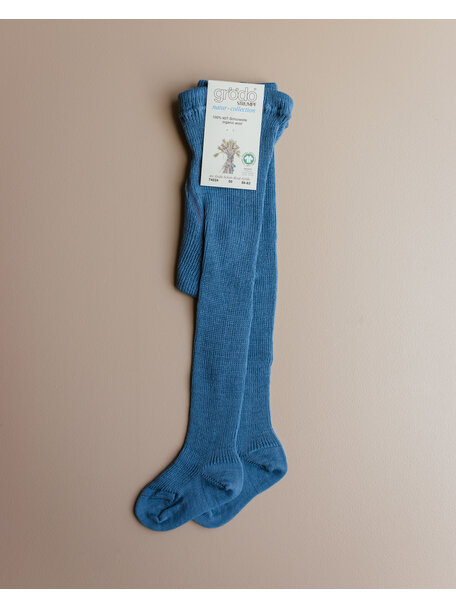 Grödo Baby Tights Wool - jeans blue