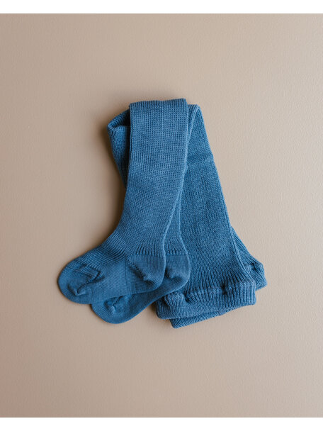 Grödo Baby Tights Wool - jeans blue