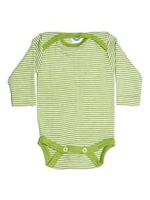 Cosilana Baby Body Striped Wool/Silk - Green