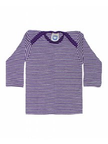 Cosilana Baby Shirt Striped Wool/Silk - Purple
