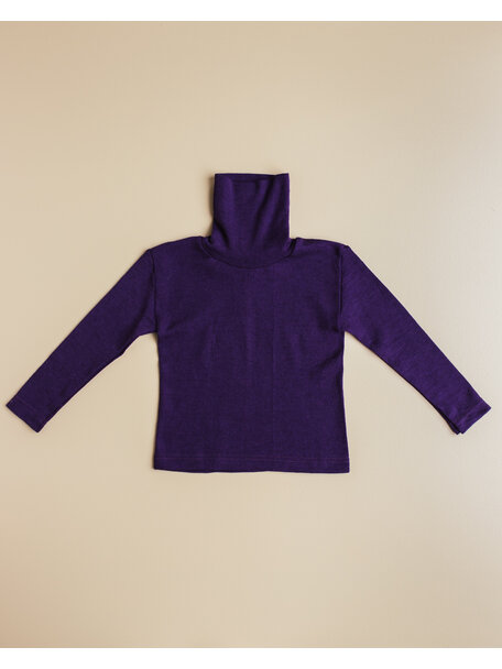 Cosilana Kids turtleneck wool / silk - purple