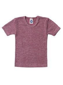 Cosilana Kids T-Shirt Wool/Silk/Cotton - Burgundy