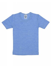 Cosilana Kids T-Shirt Wool/Silk/Cotton - Blue