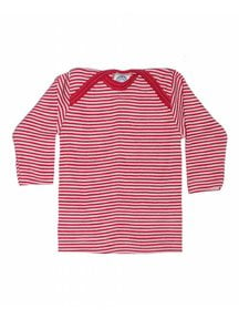 Cosilana Baby Shirt Striped Wool/Silk - Red