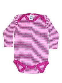 Cosilana Baby Body Striped Wool/Silk - Pink