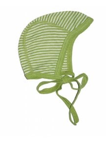 Cosilana Baby Bonnet Striped Wool/Silk - Green
