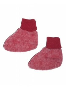 Cosilana Booties Wool Fleece - red