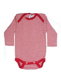 Cosilana Baby Body Striped Wool/Silk - Red