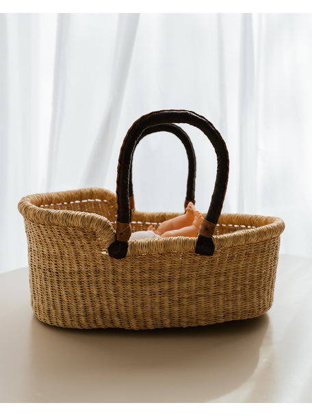 Fair Trade Handwoven moses doll basket