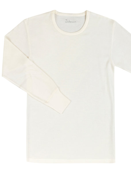 Joha Blouse merino wool men - White