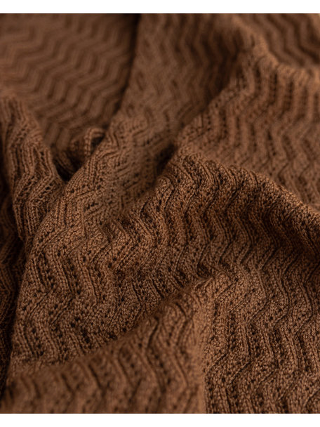 Hvid Merino wool scarf  Frederik - chocolate