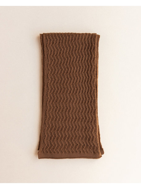 Hvid Merino wool scarf  Frederik - chocolate