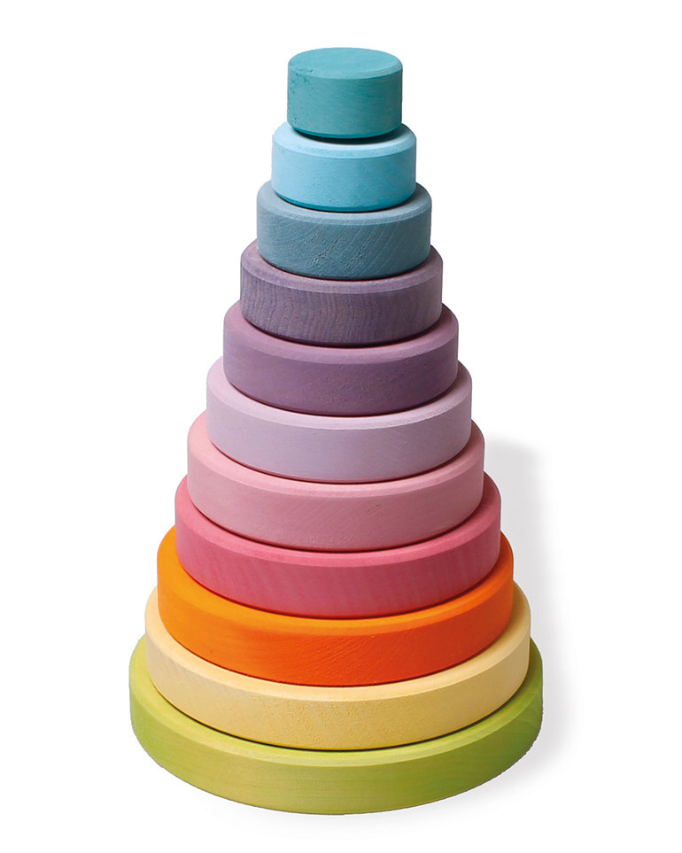 Stack N' Sort Tower Grimm's Stacking Tower - Pastel: Sort, Stack & Build! | Ziloen - Ziloen